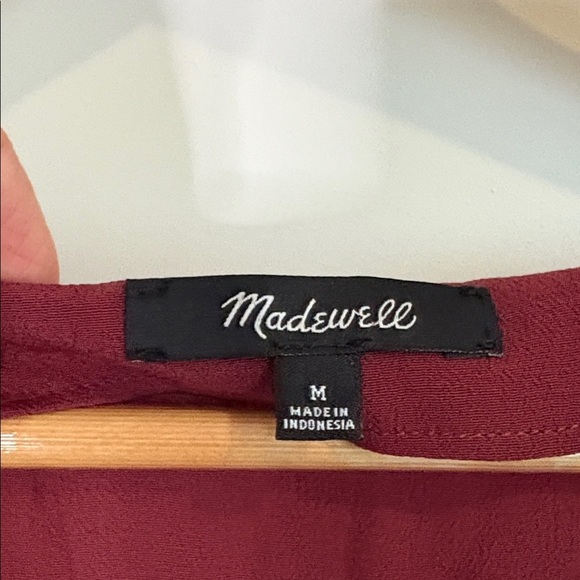 Madewell Dress Burgundy Size Medium - Picture 5 of 13